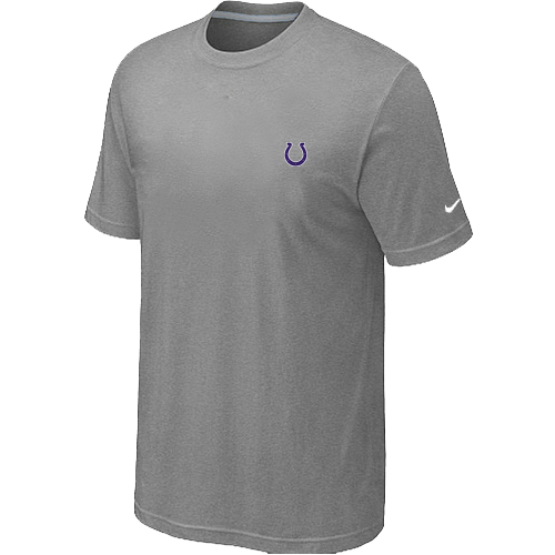 Nike Indianapolis Colts Chest Embroidered Logo T Shirt Grey