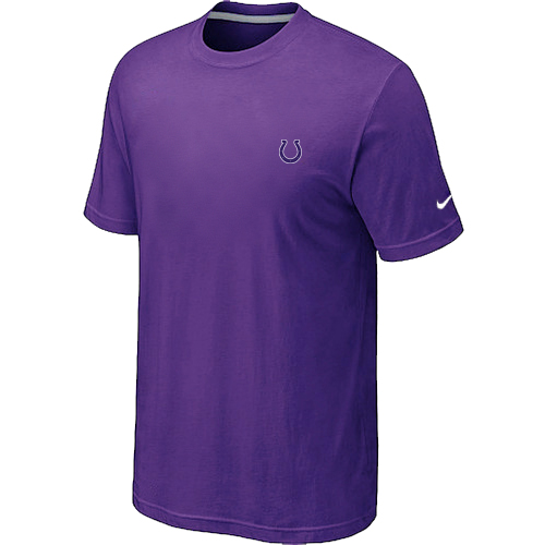 Nike Indianapolis Colts Chest Embroidered Logo T Shirt Purple