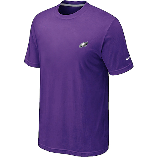 Nike Philadelphia Eagles Chest Embroidered Logo T Shirt Purple