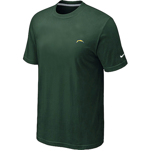Nike San Diego Chargers Chest Embroidered Logo T Shirt D.Green