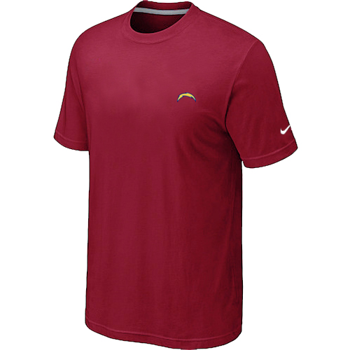 Nike San Diego Chargers Chest Embroidered Logo T Shirt Red