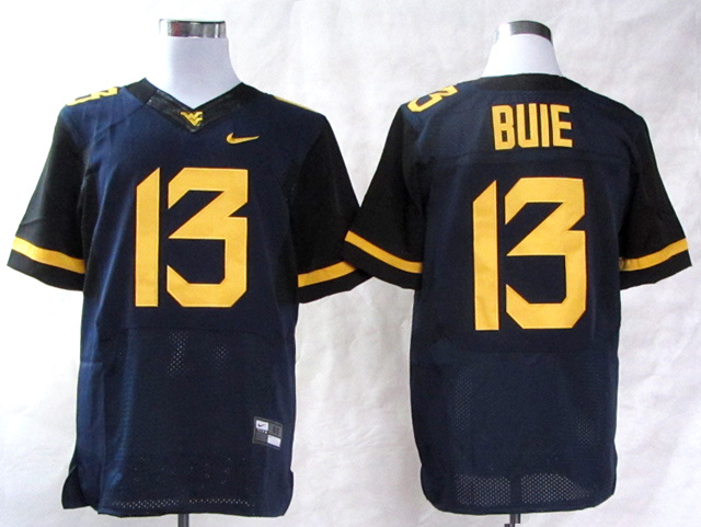 West Virginia Mountaineers 13 WVU Andrew Buie College Football Limited Blue Jersey