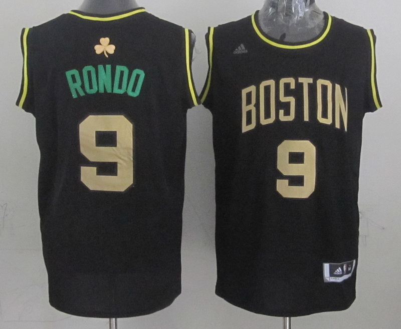 Celtics 9 Rondo Black New Revolution 30 Jerseys