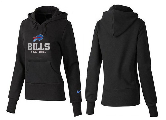 Nike Bills Team Logo Black Women Pullover Hoodies 04