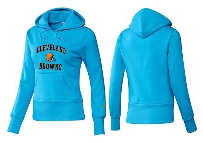 Nike Browns Team Logo L.Blue Women Pullover Hoodies 01