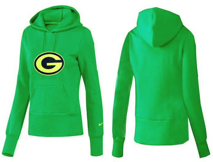 Nike Packers Team Logo Green Women Pullover Hoodies 02