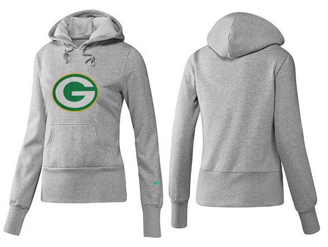 Nike Packers Team Logo Grey Women Pullover Hoodies 01