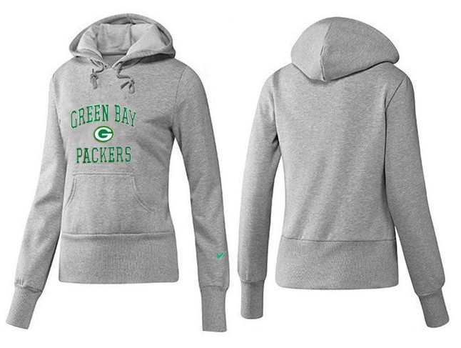 Nike Packers Team Logo Grey Women Pullover Hoodies 02