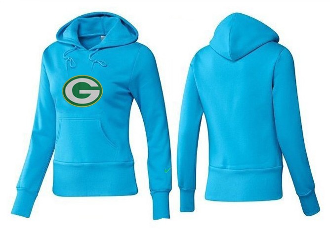 Nike Packers Team Logo L.Blue Women Pullover Hoodies 01