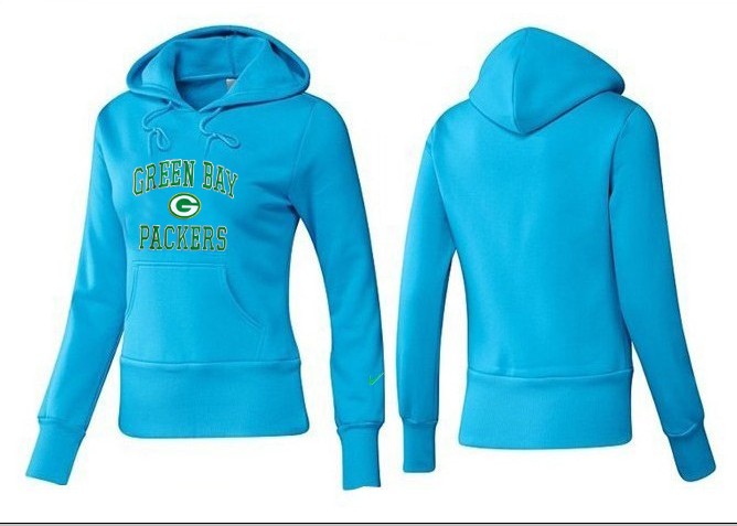 Nike Packers Team Logo L.Blue Women Pullover Hoodies 02