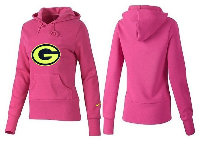 Nike Packers Team Logo Pink Women Pullover Hoodies 04