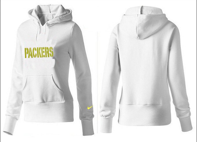 Nike Packers Team Logo White Women Pullover Hoodies 03