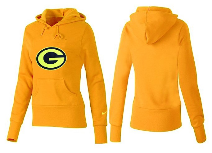 Nike Packers Team Logo Yellow Women Pullover Hoodies 04