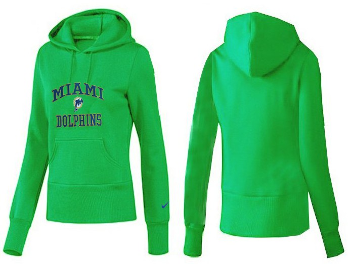 Nike Dolphins Team Logo Green Women Pullover Hoodies 02