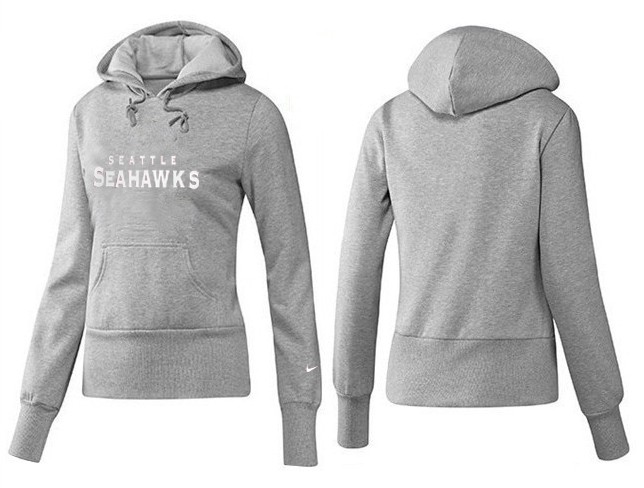 Nike Seahawks Team Logo Grey Women Pullover Hoodies 05