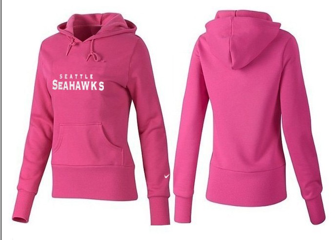 Nike Seahawks Team Logo Pink Women Pullover Hoodies 01