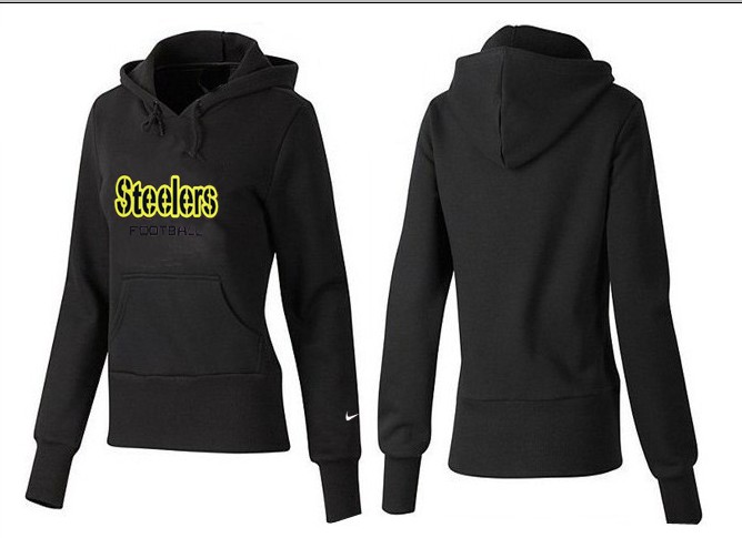 Nike Steelers Team Logo Black Women Pullover Hoodies 04