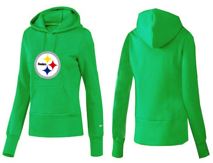 Nike Steelers Team Logo Green Women Pullover Hoodies 01