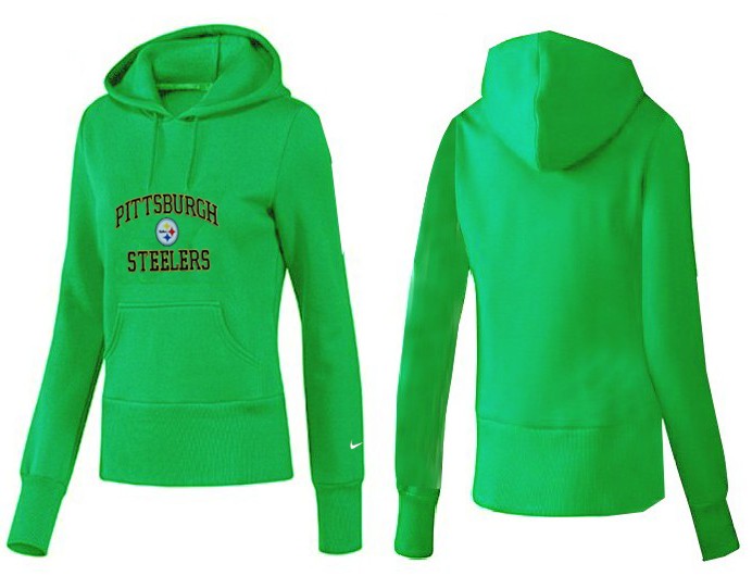 Nike Steelers Team Logo Green Women Pullover Hoodies 02