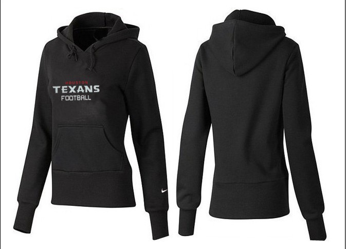 Nike Texans Team Logo Black Women Pullover Hoodies 04