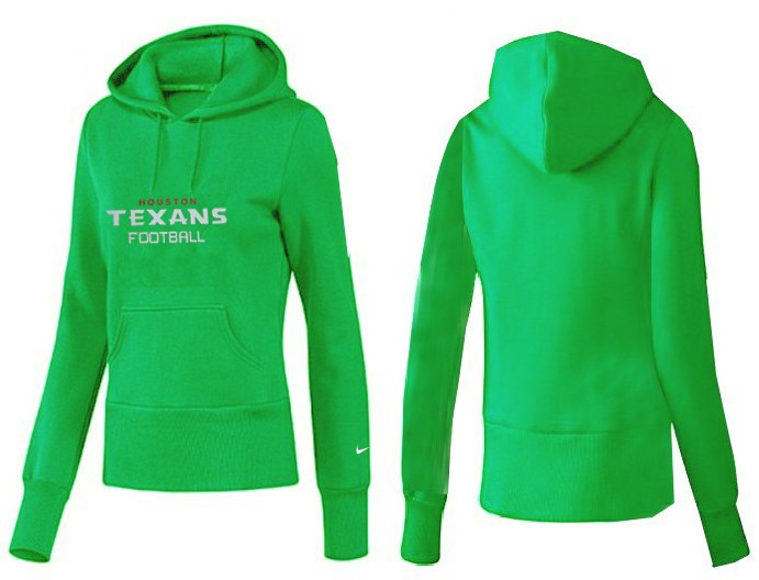 Nike Texans Team Logo Green Women Pullover Hoodies 04
