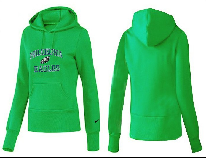 Nike Eagles Team Logo Green Women Pullover Hoodies 02
