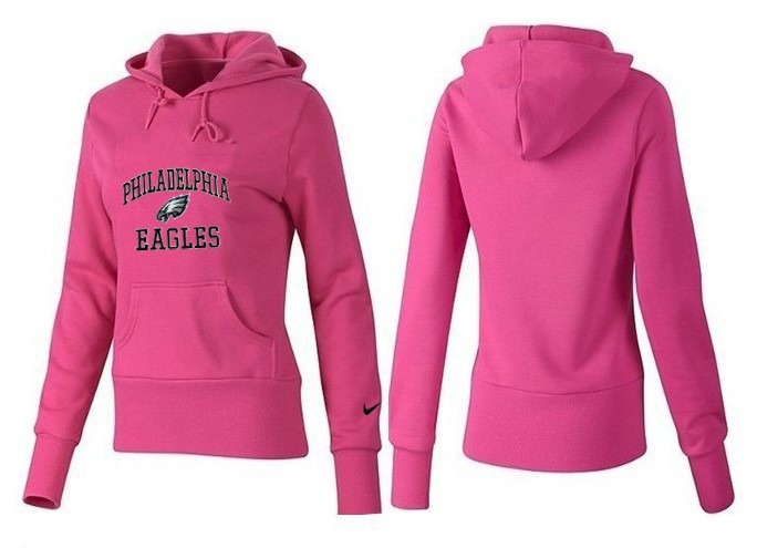Nike Eagles Team Logo Pink Women Pullover Hoodies 01