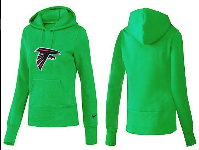 Nike Falcons Team Logo Green Women Pullover Hoodies 03