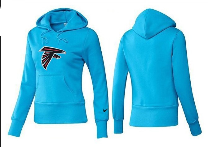 Nike Falcons Team Logo L.Blue Women Pullover Hoodies 03