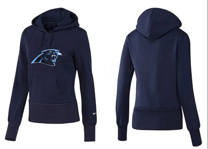Nike Panthers Team Logo D.Blue Women Pullover Hoodies 01
