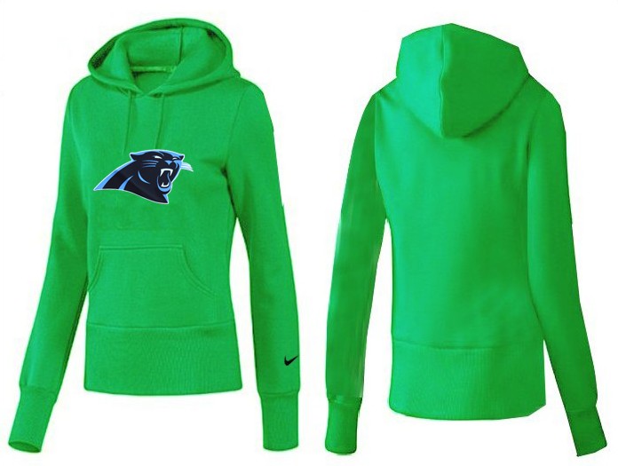 Nike Panthers Team Logo Green Women Pullover Hoodies 01