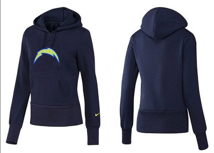 Nike Chargers Team Logo D.Blue Women Pullover Hoodies 01