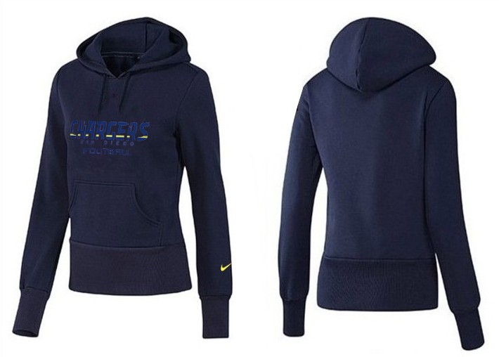Nike Chargers Team Logo D.Blue Women Pullover Hoodies 04
