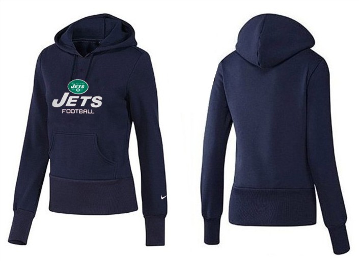 Nike Jets Team Logo D.Blue Women Pullover Hoodies 02
