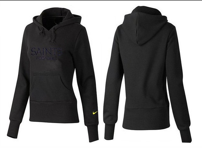 Nike Saints Team Logo Black Women Pullover Hoodies 04
