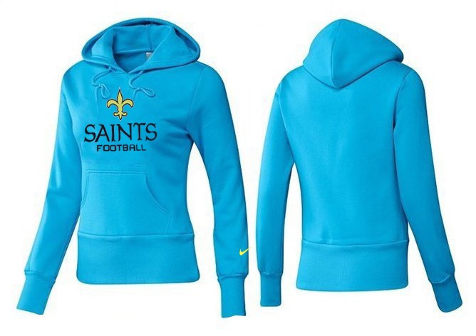 Nike Saints Team Logo L.Blue Women Pullover Hoodies 03