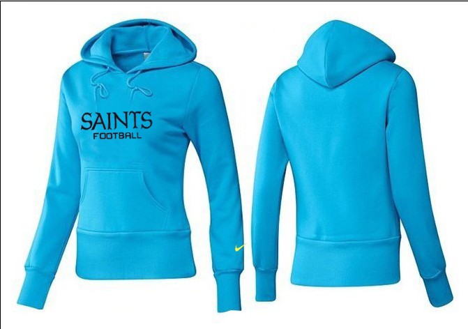 Nike Saints Team Logo L.Blue Women Pullover Hoodies 04