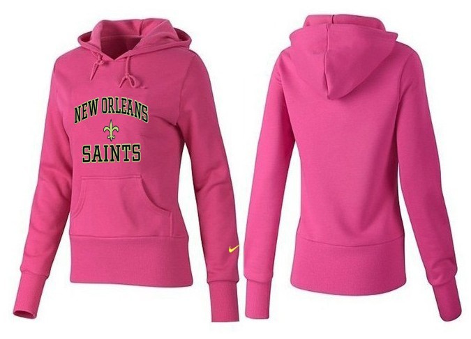Nike Saints Team Logo Pink Women Pullover Hoodies 02