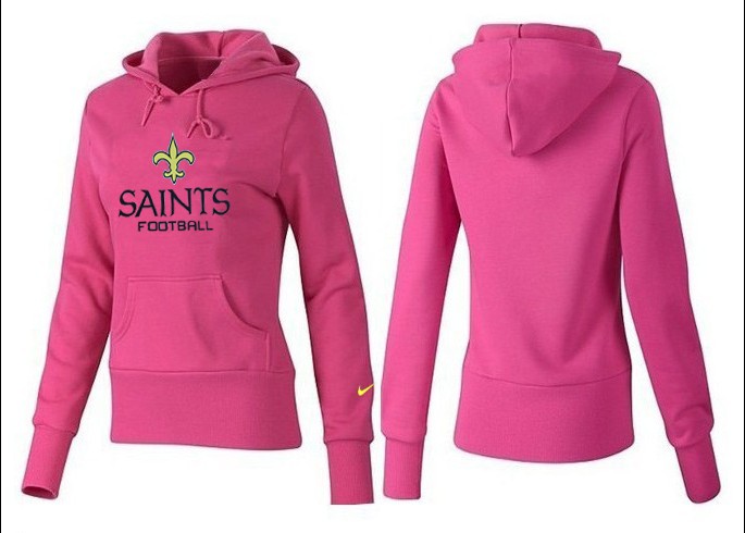 Nike Saints Team Logo Pink Women Pullover Hoodies 03