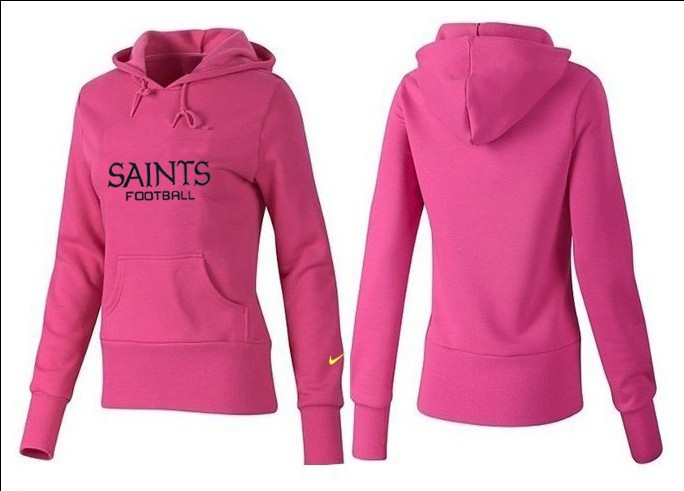 Nike Saints Team Logo Pink Women Pullover Hoodies 04