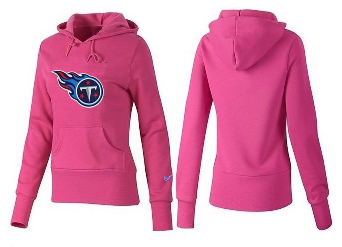 Nike Titans Team Logo Pink Women Pullover Hoodies 01