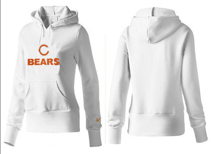 Nike Bears Team Logo White Women Pullover Hoodies 05.png