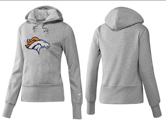 Nike Broncos Team Logo Grey Women Pullover Hoodies 03