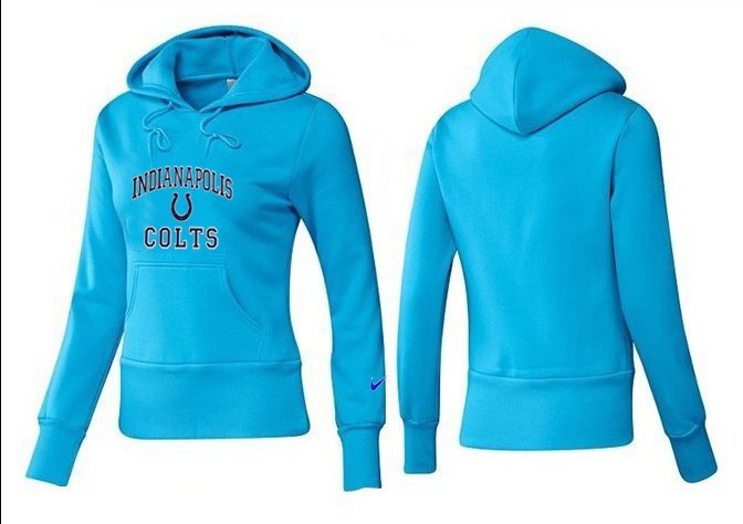 Nike Colts Team Logo L.Blue Women Pullover Hoodies 02