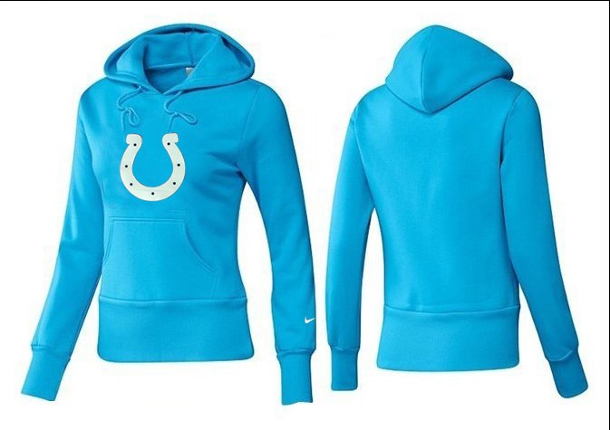 Nike Colts Team Logo L.Blue Women Pullover Hoodies 03