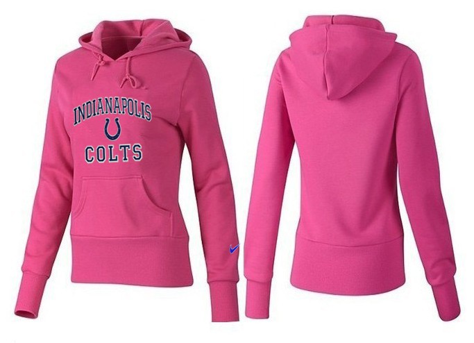 Nike Colts Team Logo Pink Women Pullover Hoodies 03