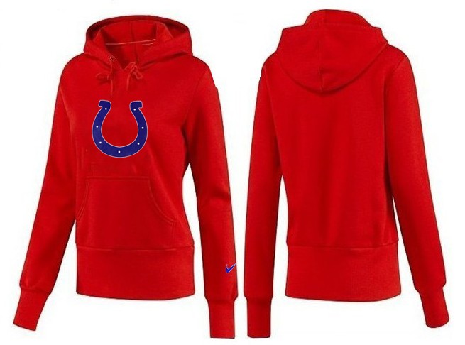 Nike Colts Team Logo Red Women Pullover Hoodies 01