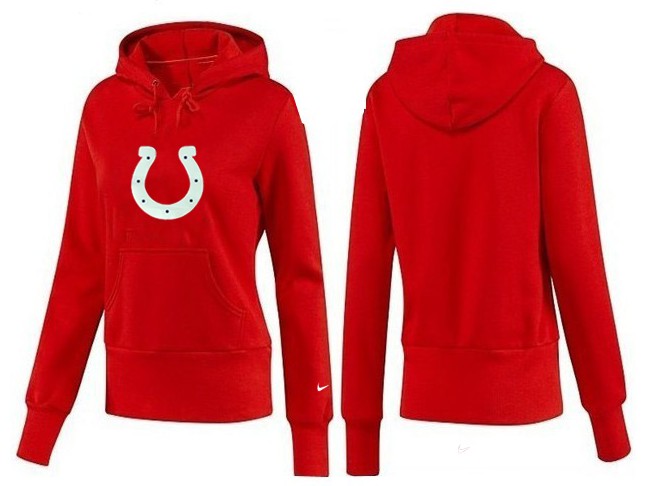 Nike Colts Team Logo Red Women Pullover Hoodies 02