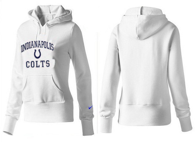 Nike Colts Team Logo White Women Pullover Hoodies 03
