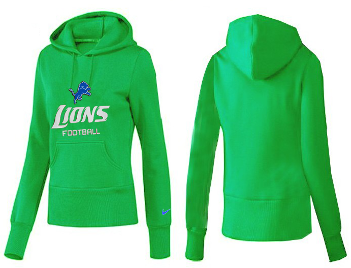 Nike Lions Team Logo Green Women Pullover Hoodies 03.png